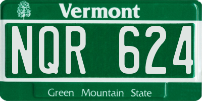 VT license plate NQR624