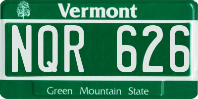 VT license plate NQR626