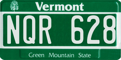 VT license plate NQR628