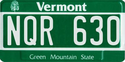 VT license plate NQR630