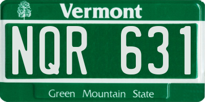 VT license plate NQR631