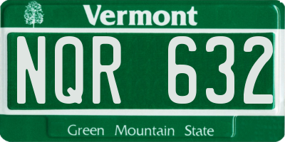 VT license plate NQR632
