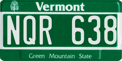 VT license plate NQR638