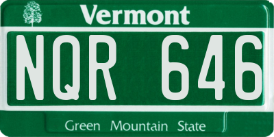 VT license plate NQR646