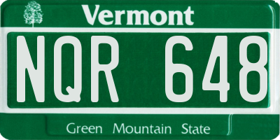 VT license plate NQR648