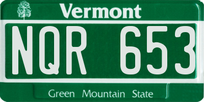 VT license plate NQR653