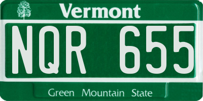 VT license plate NQR655