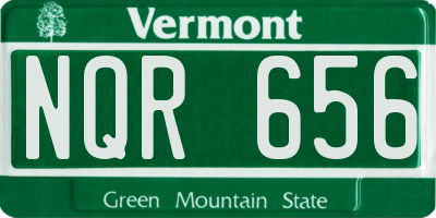 VT license plate NQR656