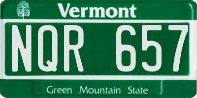 VT license plate NQR657