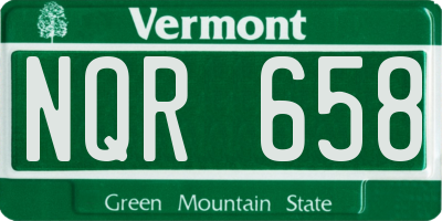 VT license plate NQR658