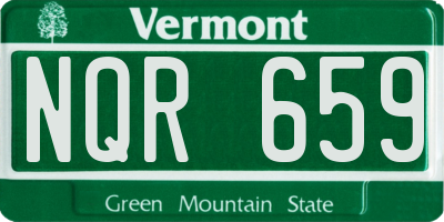 VT license plate NQR659