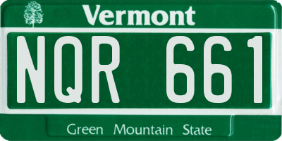 VT license plate NQR661