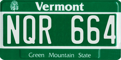 VT license plate NQR664