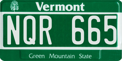 VT license plate NQR665