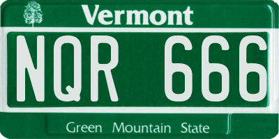 VT license plate NQR666