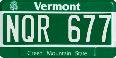 VT license plate NQR677