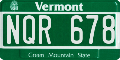 VT license plate NQR678