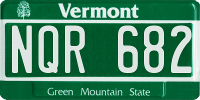 VT license plate NQR682