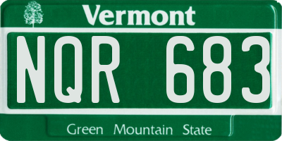 VT license plate NQR683