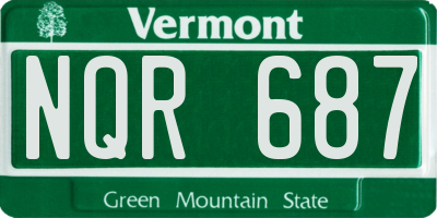 VT license plate NQR687