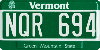 VT license plate NQR694