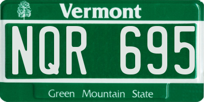 VT license plate NQR695