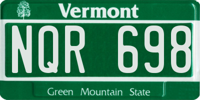 VT license plate NQR698