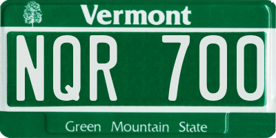 VT license plate NQR700