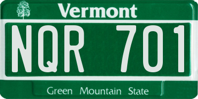 VT license plate NQR701