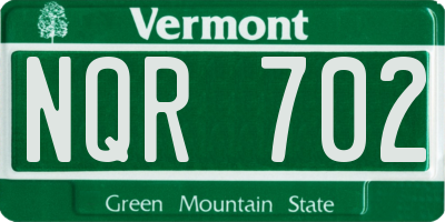 VT license plate NQR702