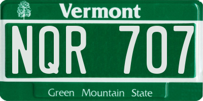 VT license plate NQR707