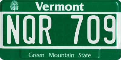 VT license plate NQR709