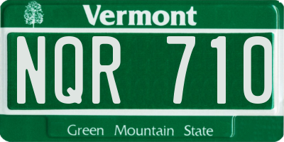VT license plate NQR710