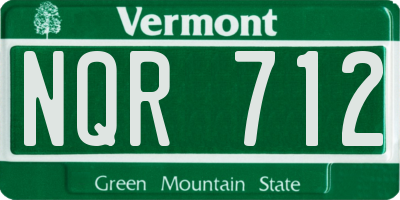 VT license plate NQR712