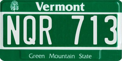 VT license plate NQR713