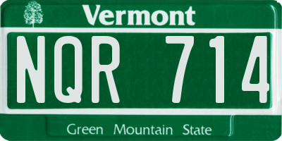 VT license plate NQR714