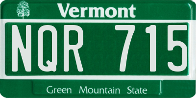 VT license plate NQR715