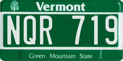 VT license plate NQR719