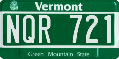 VT license plate NQR721