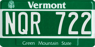 VT license plate NQR722