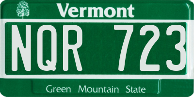 VT license plate NQR723