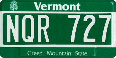 VT license plate NQR727