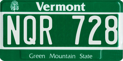 VT license plate NQR728