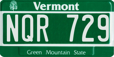 VT license plate NQR729