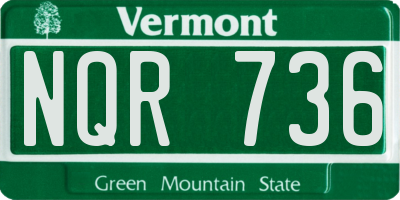 VT license plate NQR736