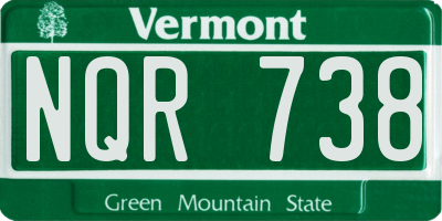 VT license plate NQR738