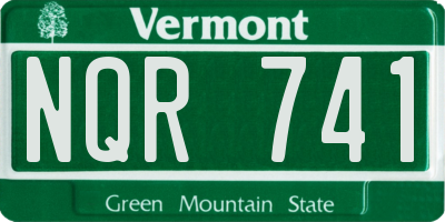 VT license plate NQR741