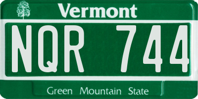 VT license plate NQR744