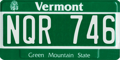 VT license plate NQR746