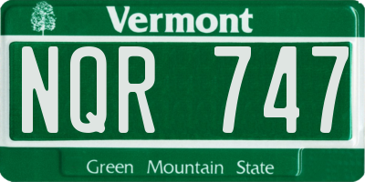 VT license plate NQR747